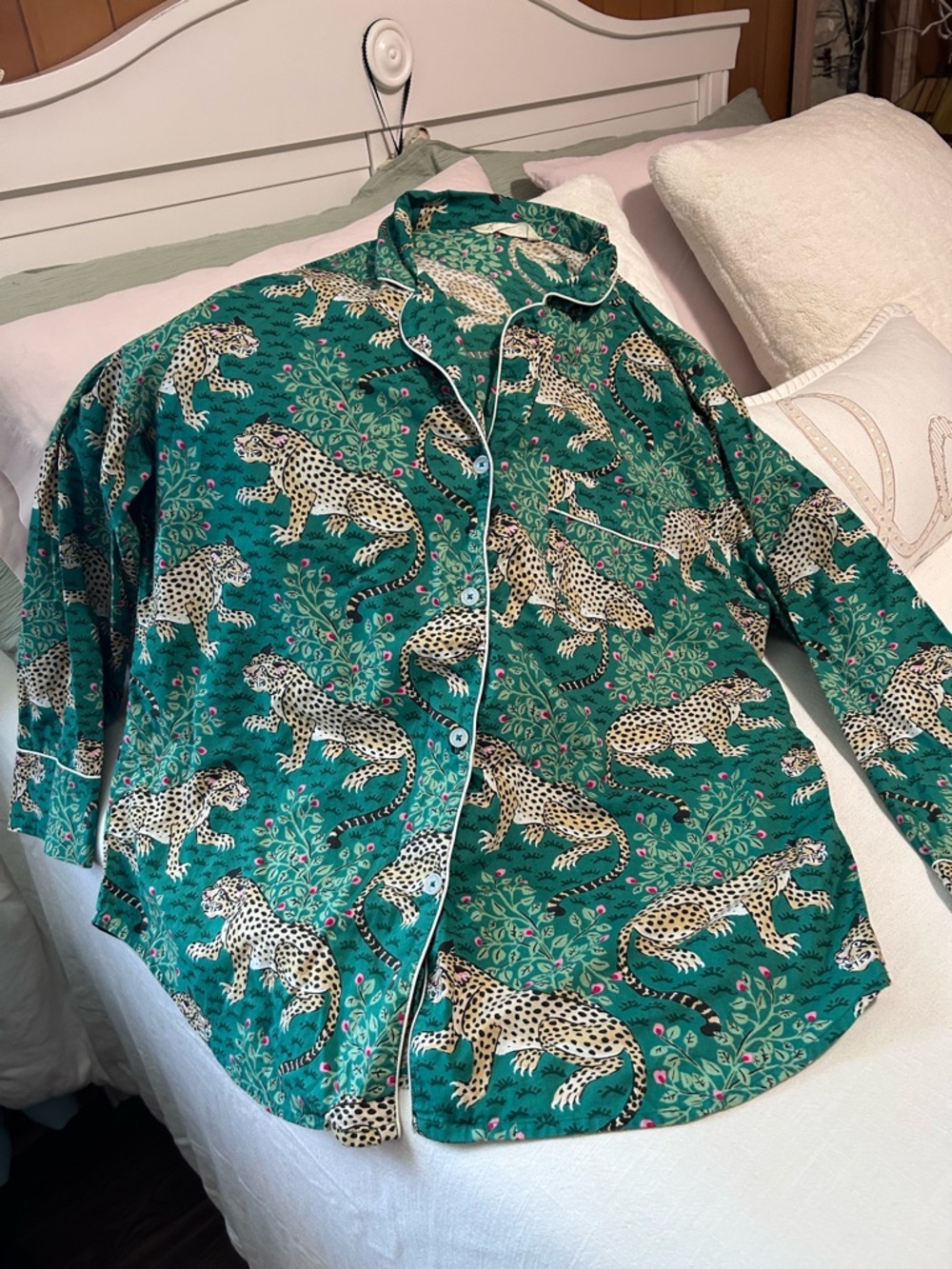 Printfresh Bagheera Leopard 🐆 Pajama Top woman’s size XL